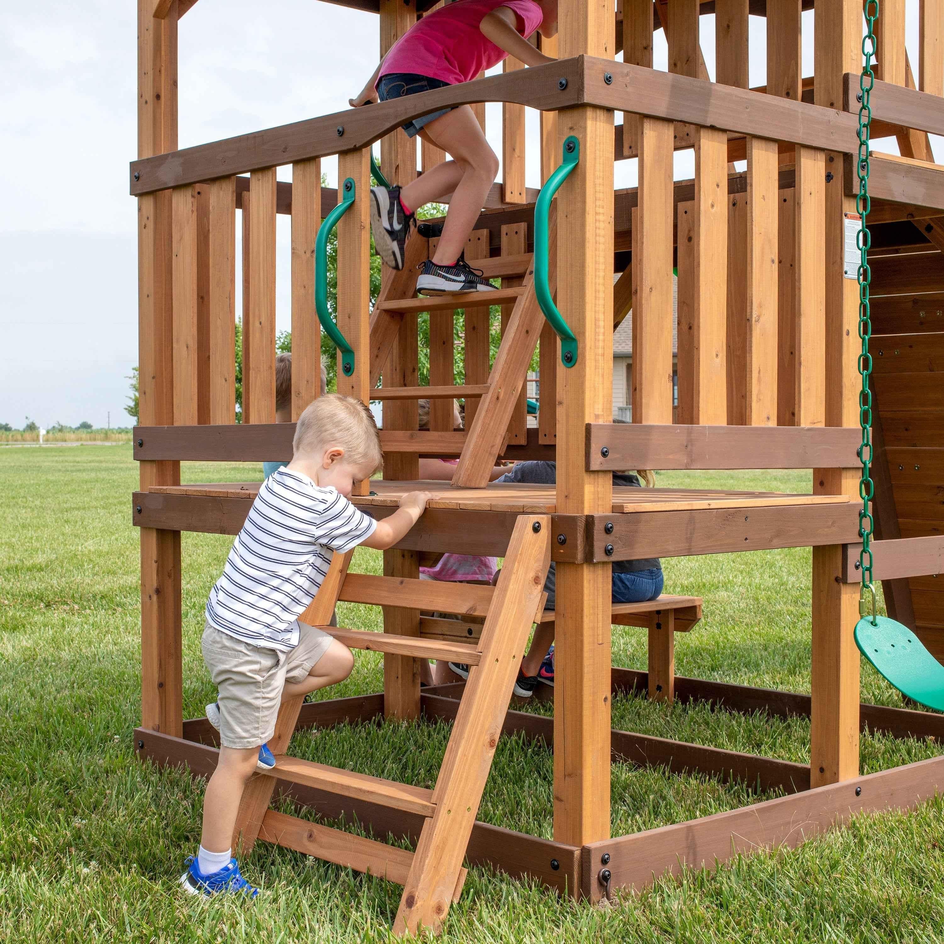 Backyard Discovery Highlander Swing Set.