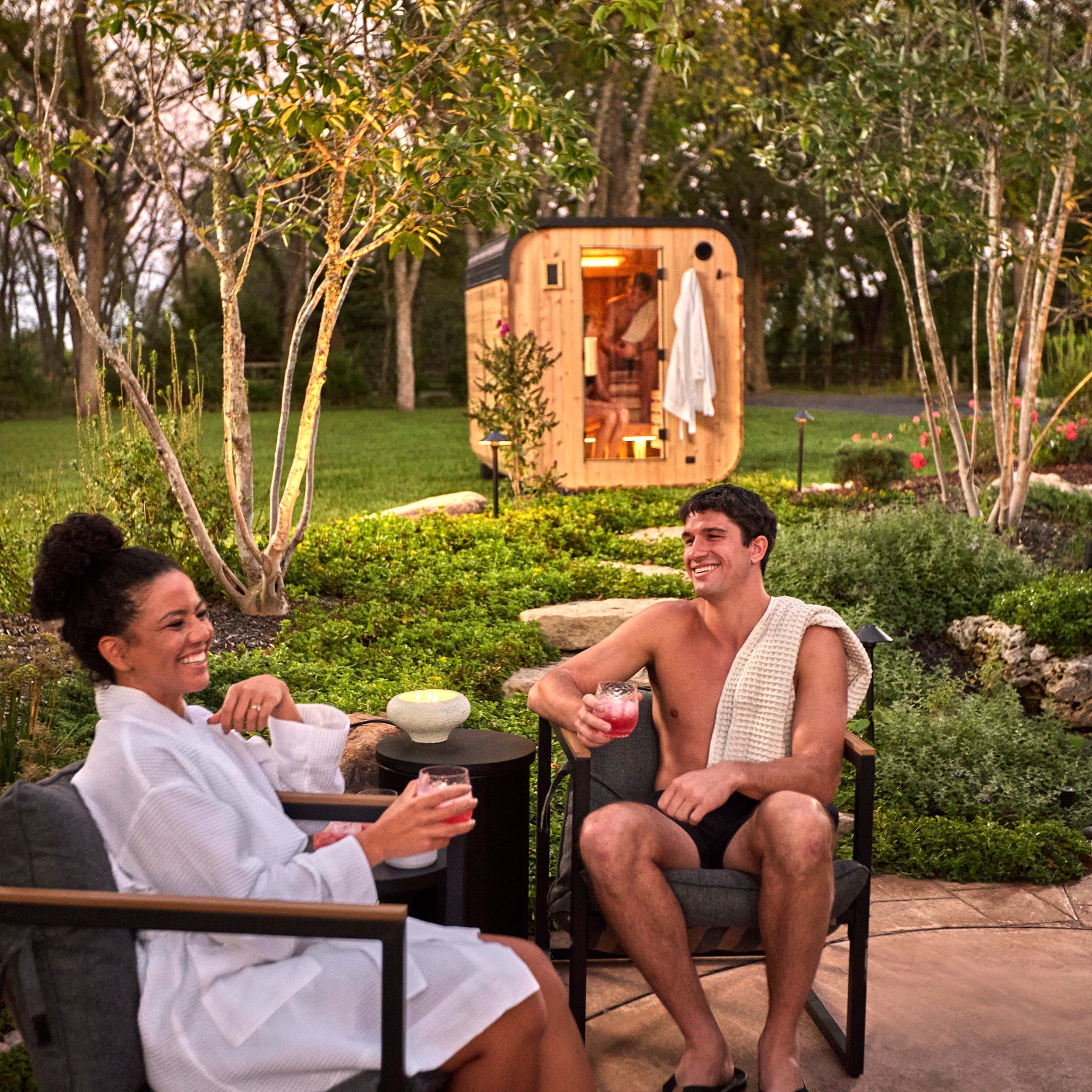 Lennon Outdoor Cube Sauna – 4-6 Person - Shipping Included - Saunas