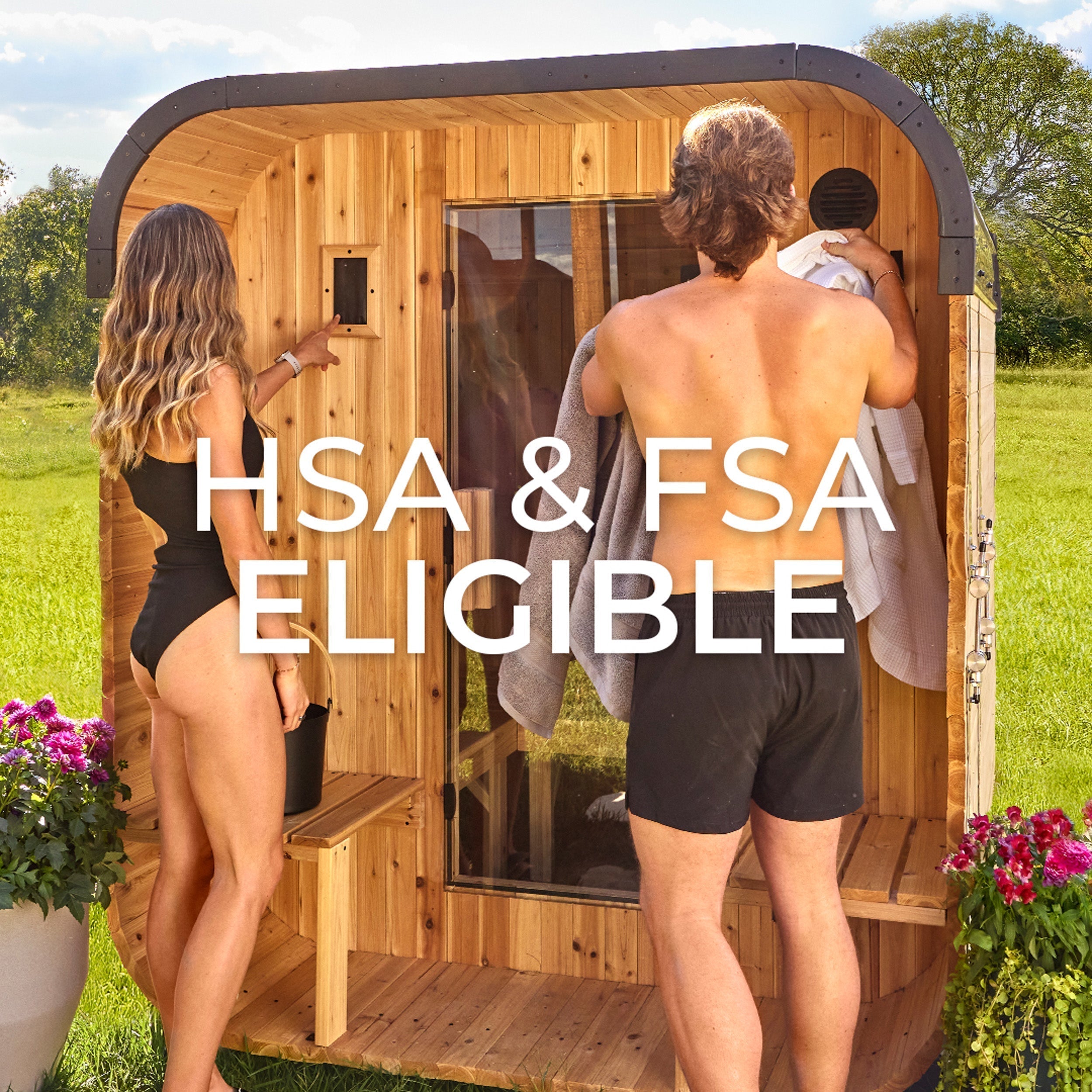 Lennon Outdoor Cube Sauna with Porch – 2-4 Person - Shipping Included - Saunas