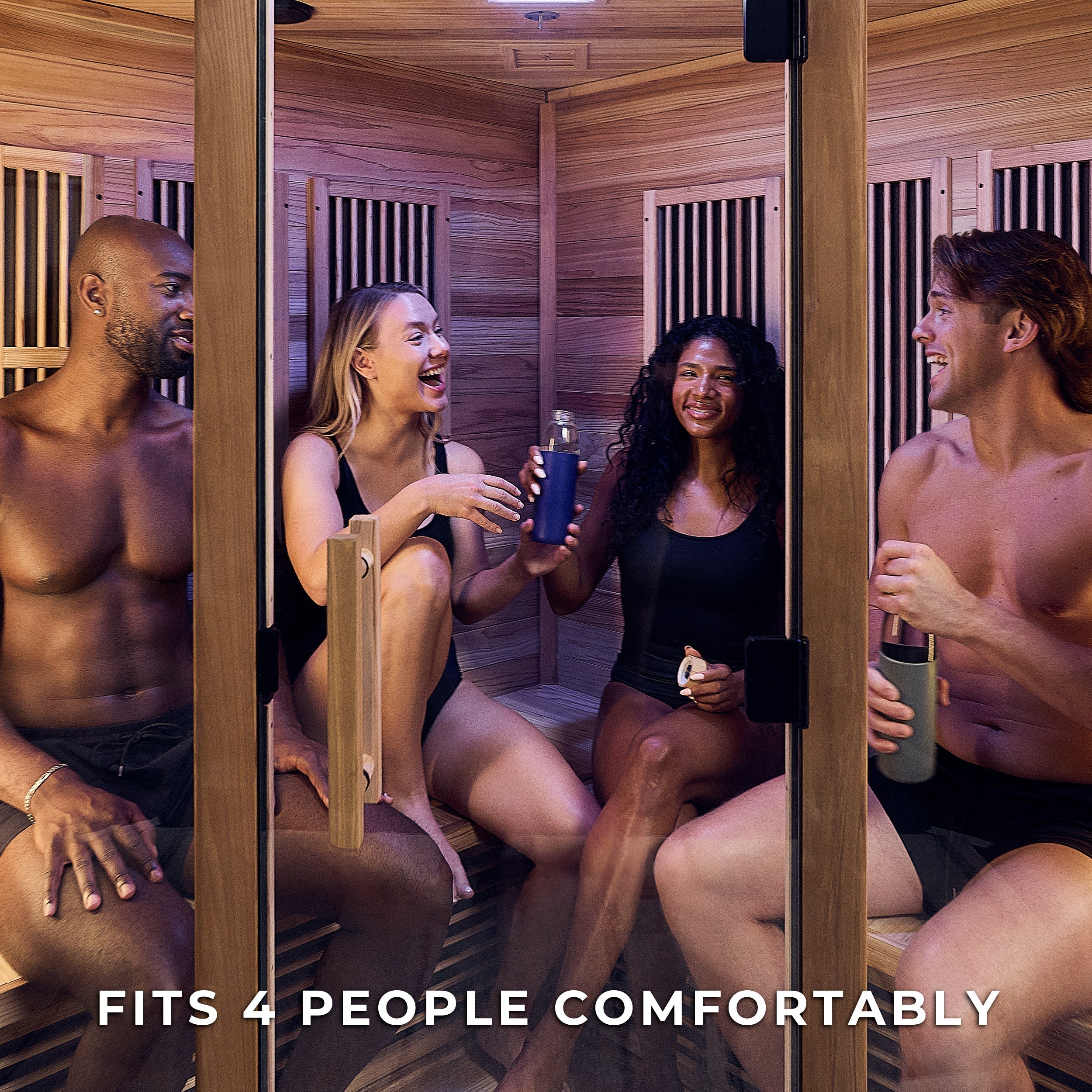 Rylan Indoor Infrared Corner Sauna – 4 Person - Shipping Included - Saunas