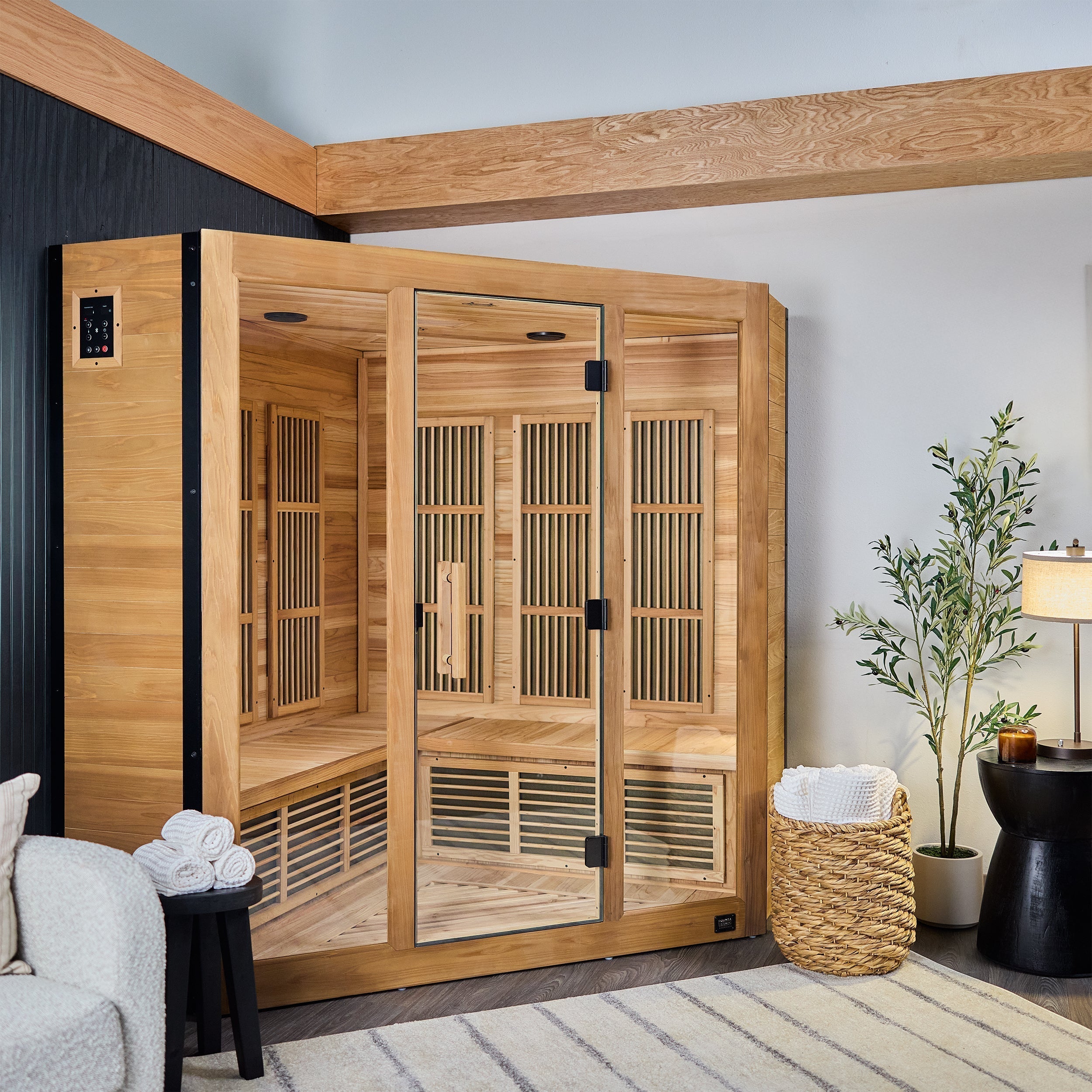 Rylan Indoor Infrared Corner Sauna – 4 Person - Shipping Included - Saunas
