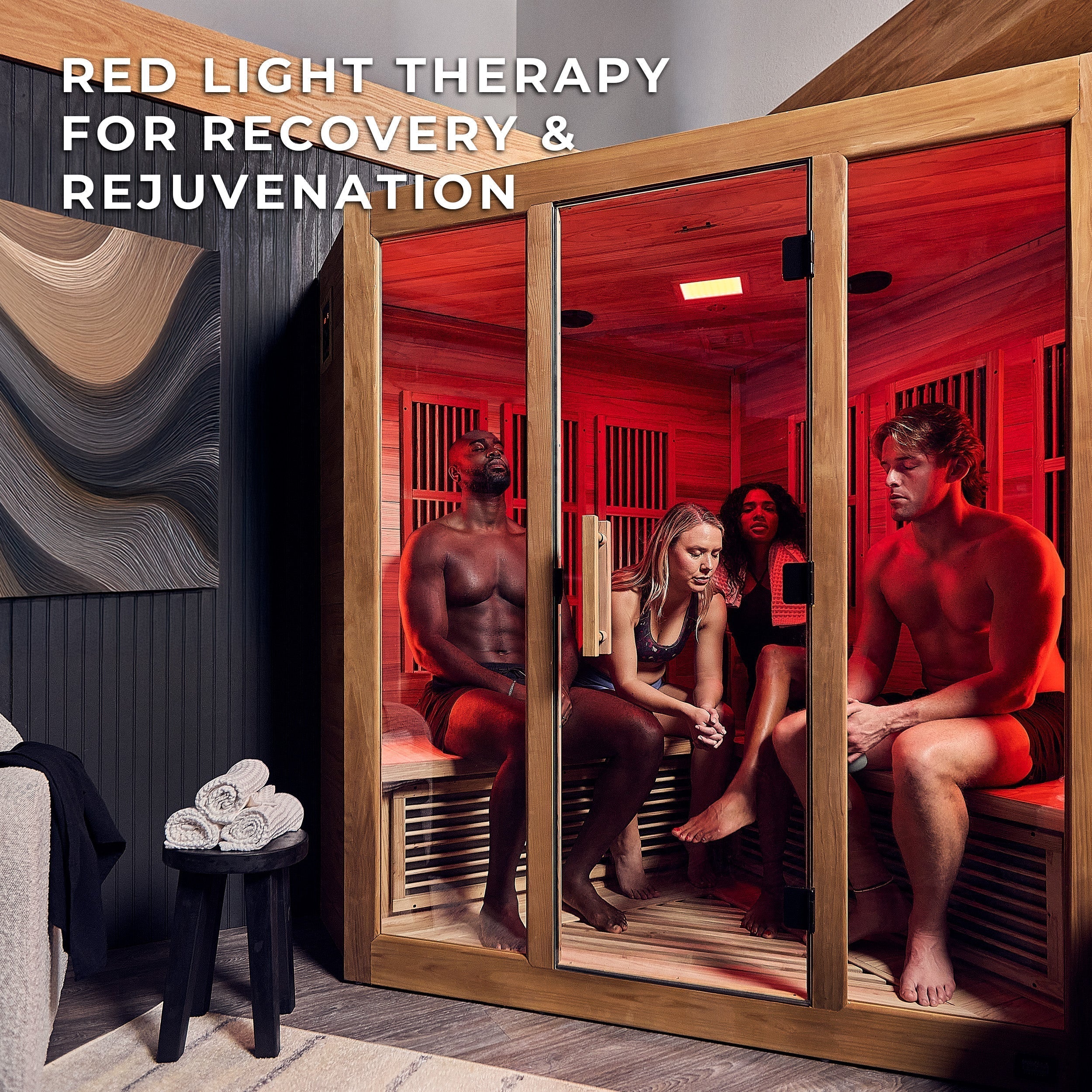 Rylan Indoor Infrared Corner Sauna – 4 Person - Shipping Included - Saunas