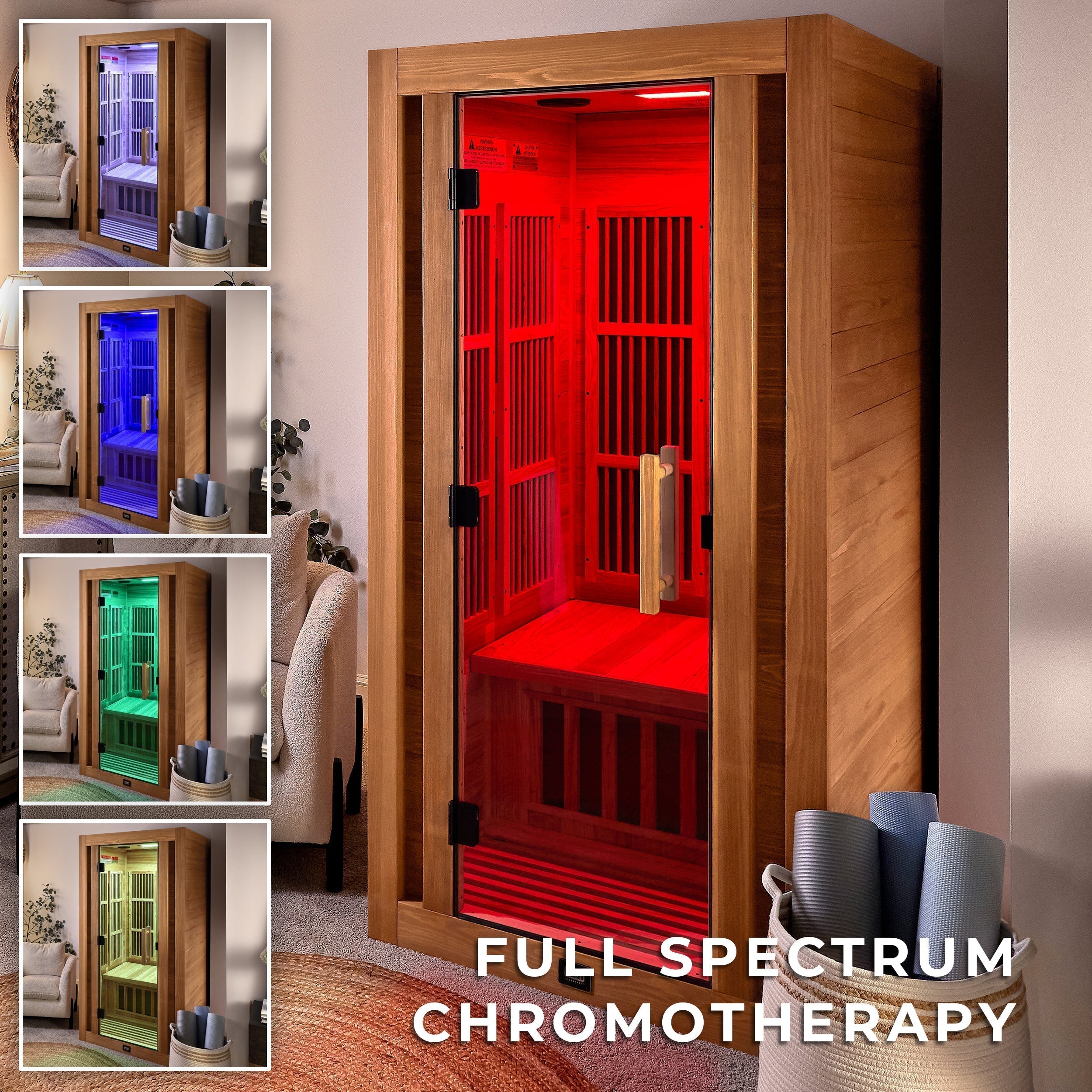 Rylan Indoor Infrared Sauna – 1 Person - Shipping Included - Saunas
