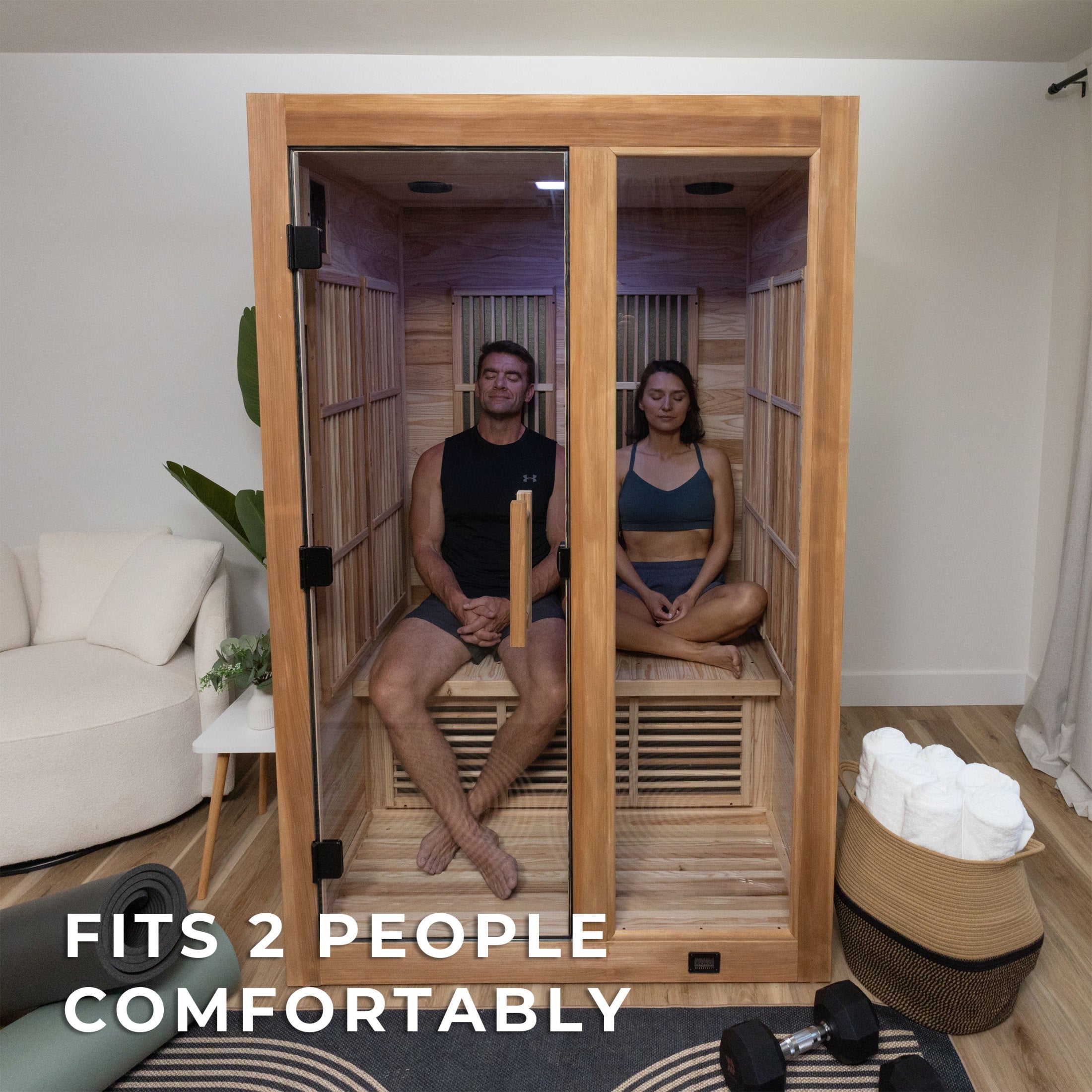 Rylan Indoor Infrared Sauna – 2 Person - Shipping Included - Saunas