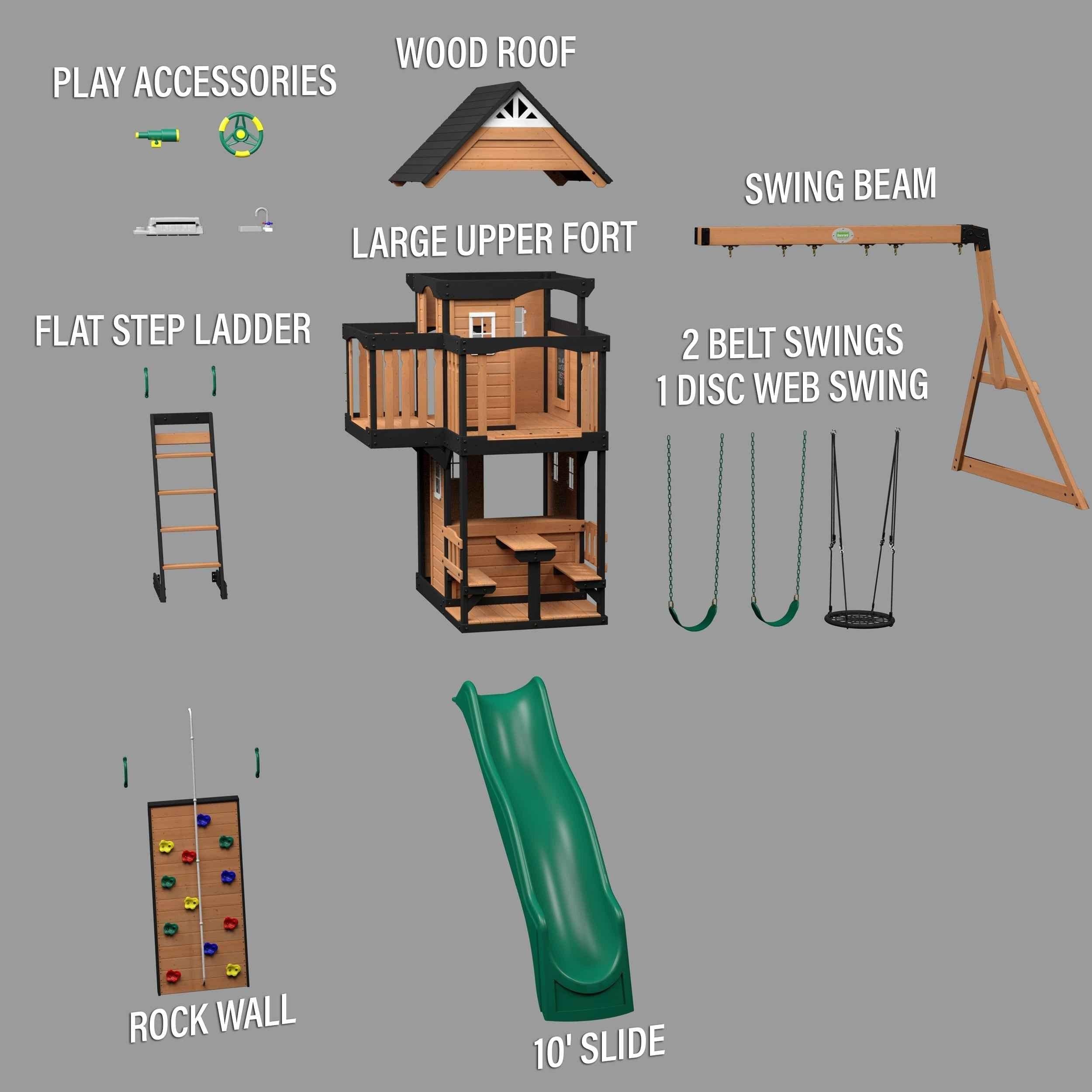 Backyard Discovery Canyon Creek Swing Set.