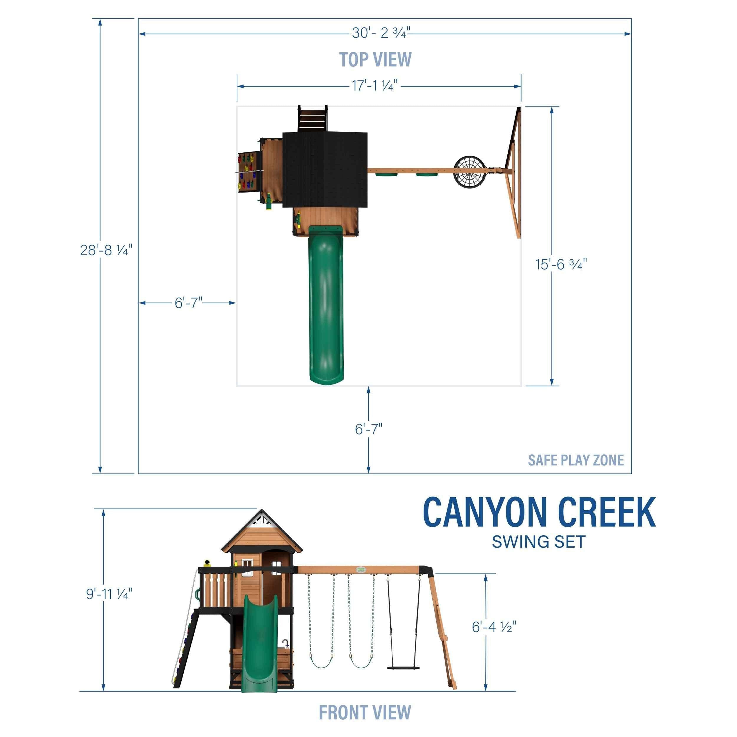 Backyard Discovery Canyon Creek Swing Set.