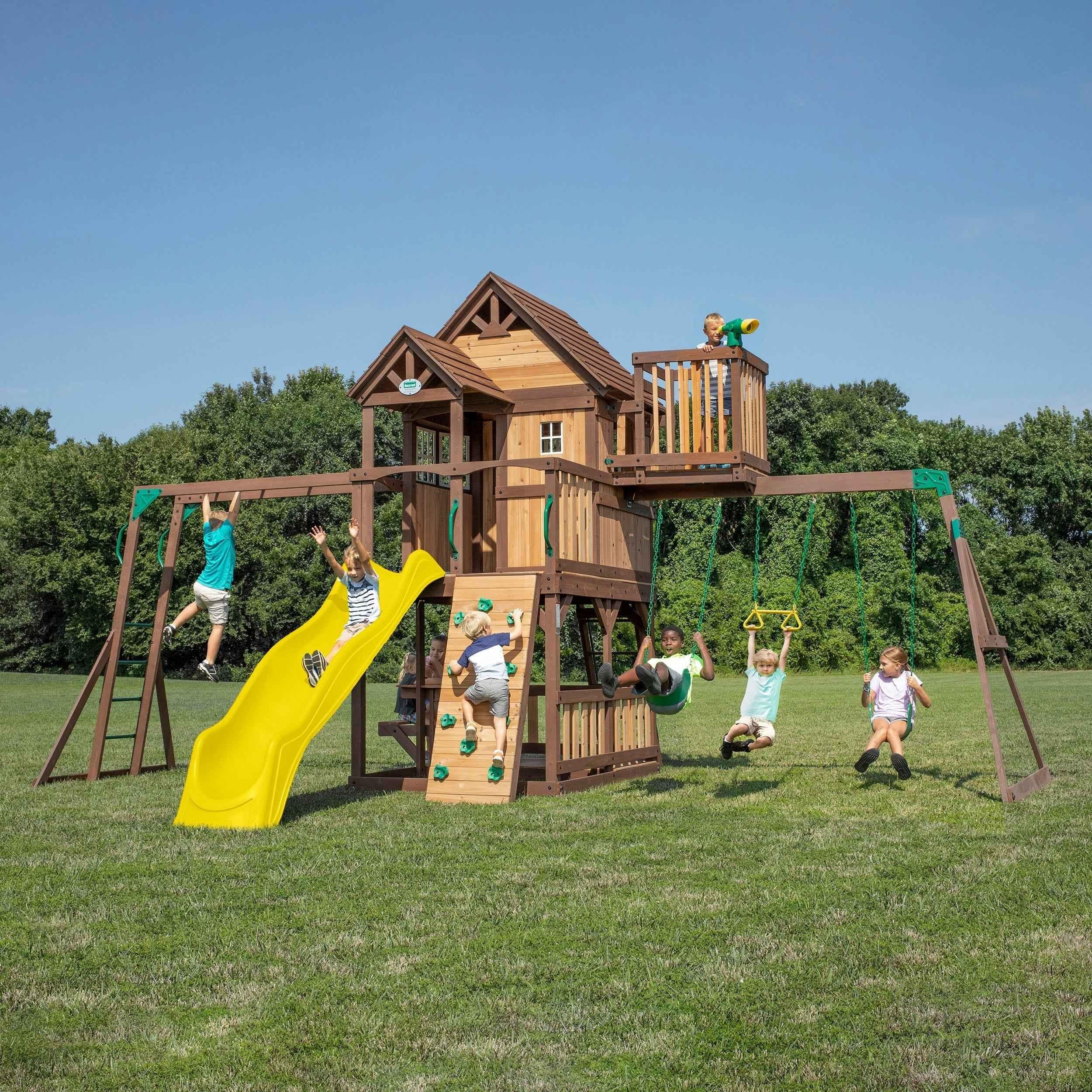 Backyard Discovery Skyfort II with Wave Slide