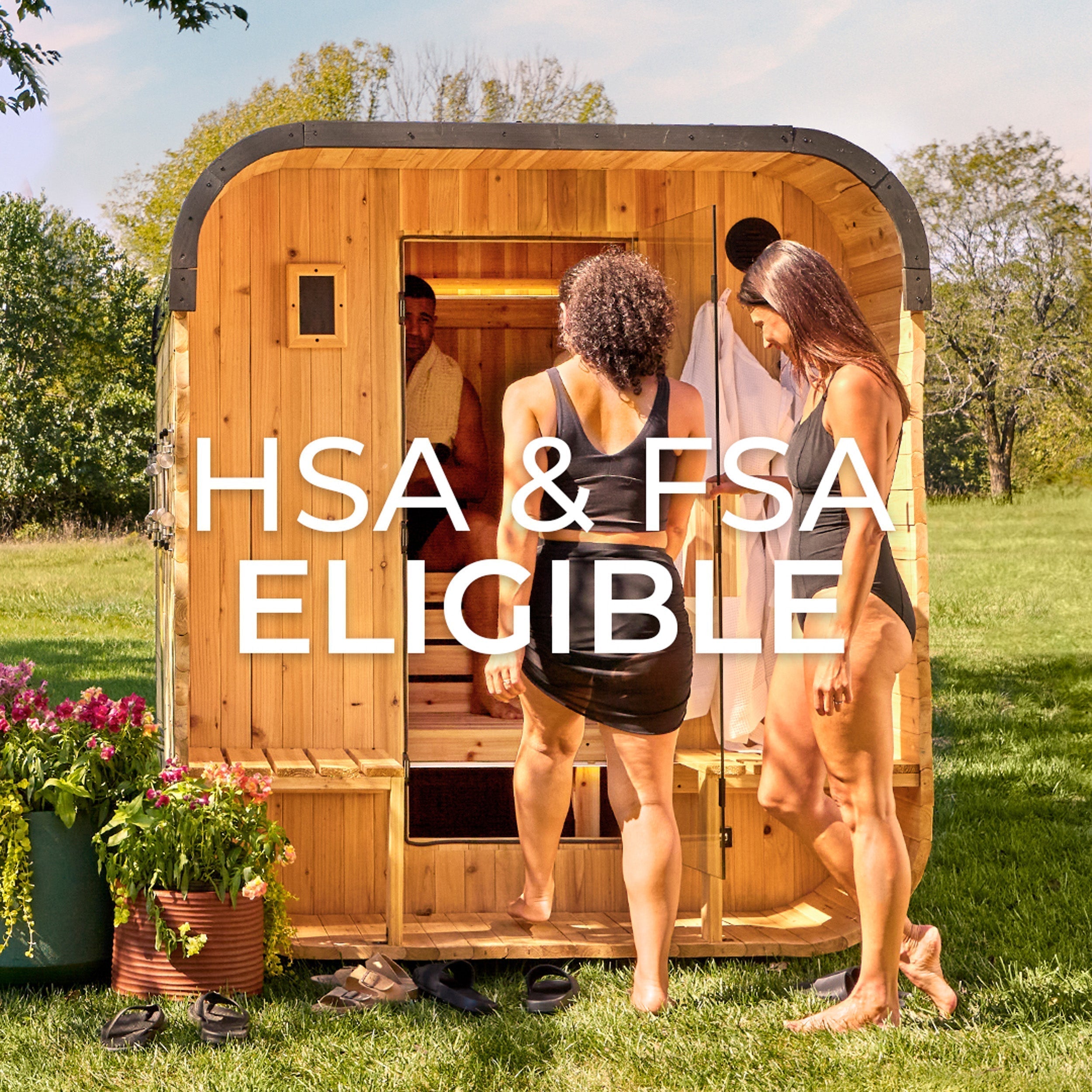 Lennon Outdoor Cube Sauna with Porch – 4-6 Person - Shipping Included - Saunas
