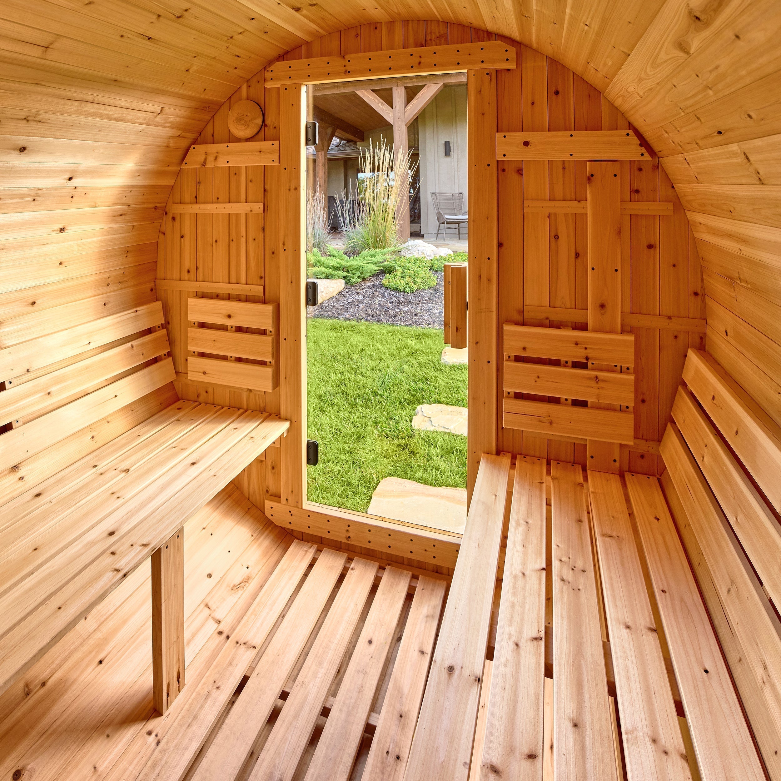 Paxton Outdoor Barrel Sauna – 4-6 Person - Shipping Included - Saunas