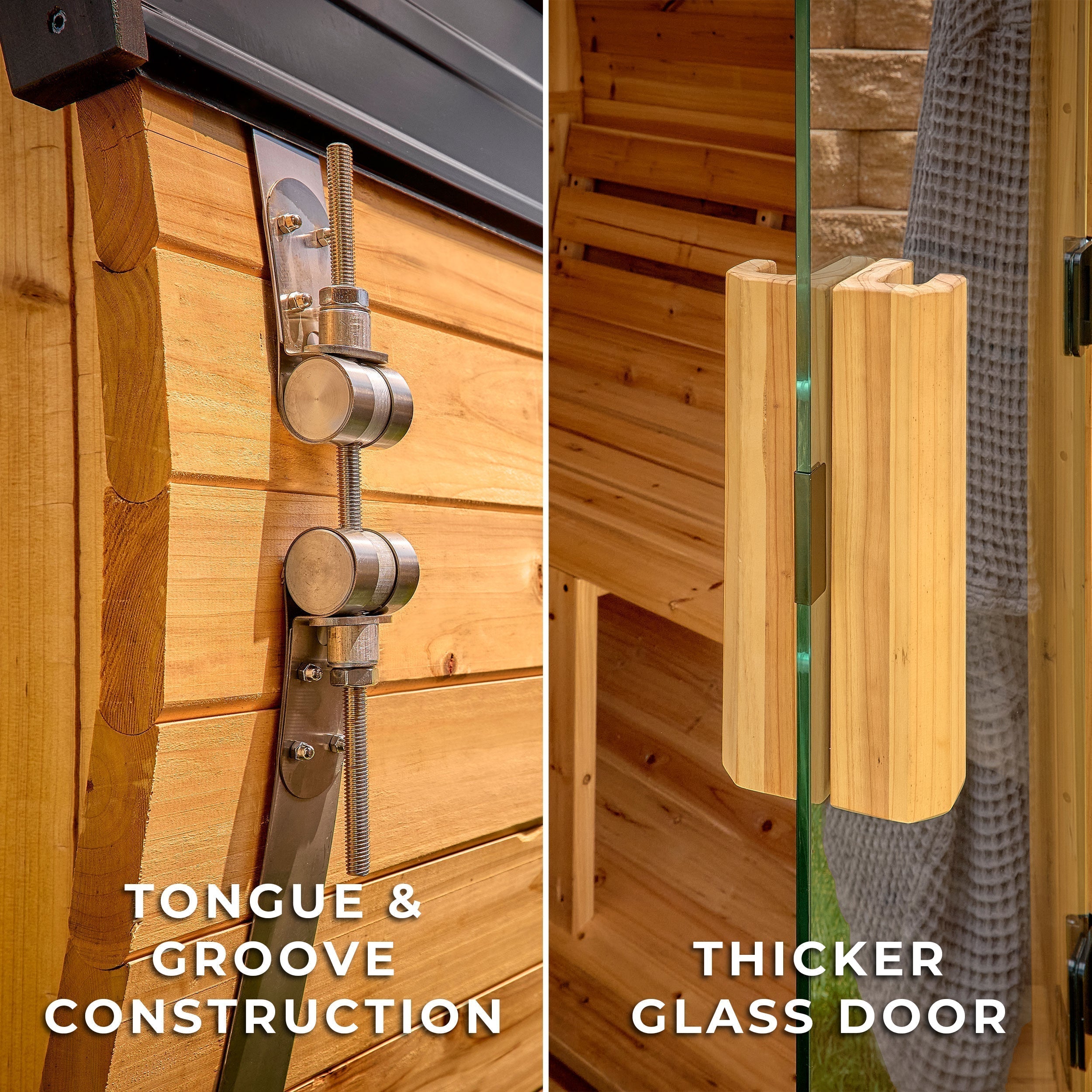 Paxton Outdoor Barrel Sauna – 4-6 Person - Shipping Included - Saunas